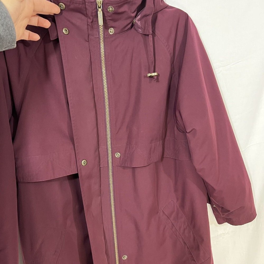 L.L. Bean Women's Long Trench Coat in Plum - Picture 5 of 13